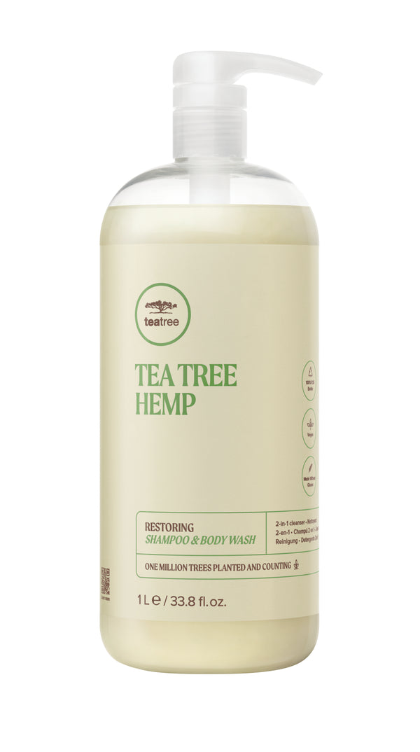 TEA TREE HEMP RESTORING SHAMPOO AND BODY WASH